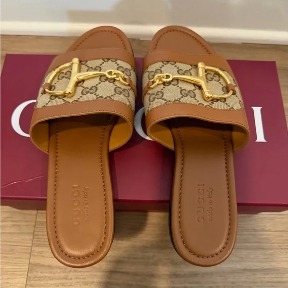 Gucci Horsebit Slide Sandals NIB - Picture 6 of 8